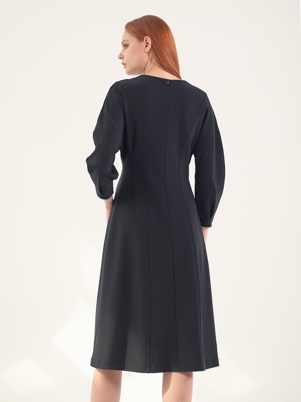 Balloon Sleeve Dress_Black