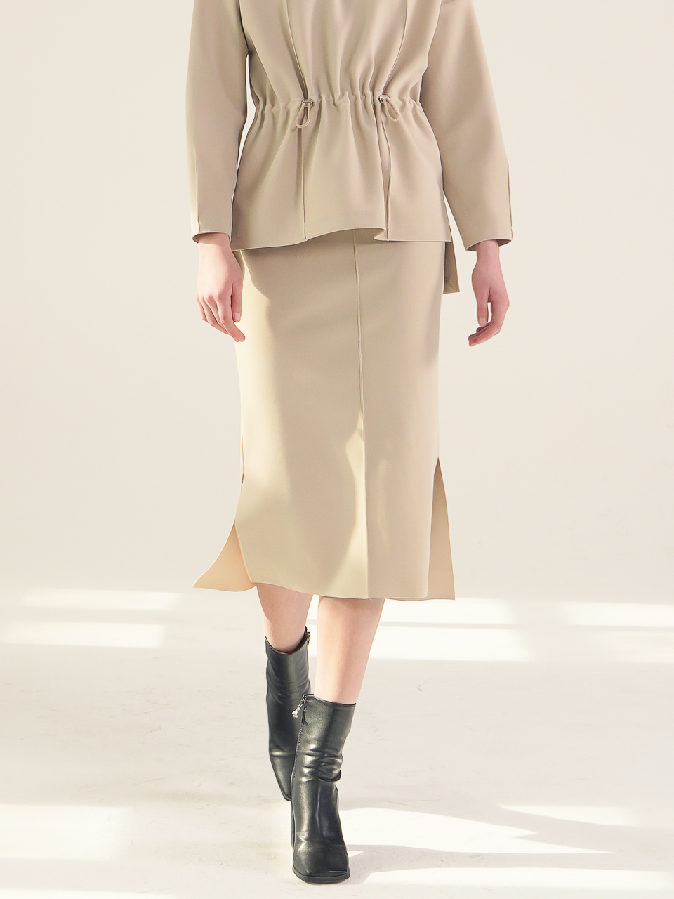 Comfort Mermaid Banding Skirt_Beige