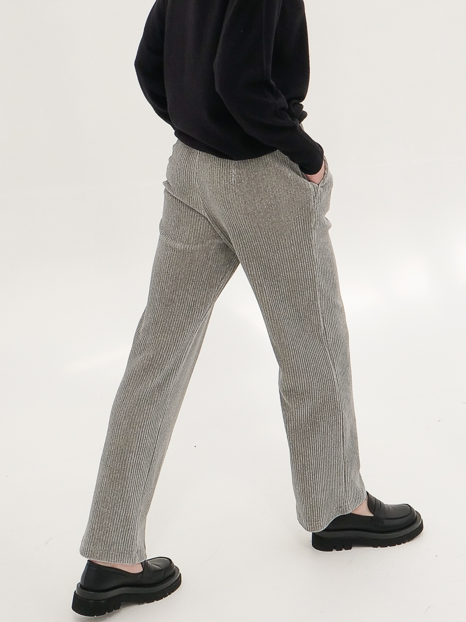 Corduroy Bending Pants _Grey