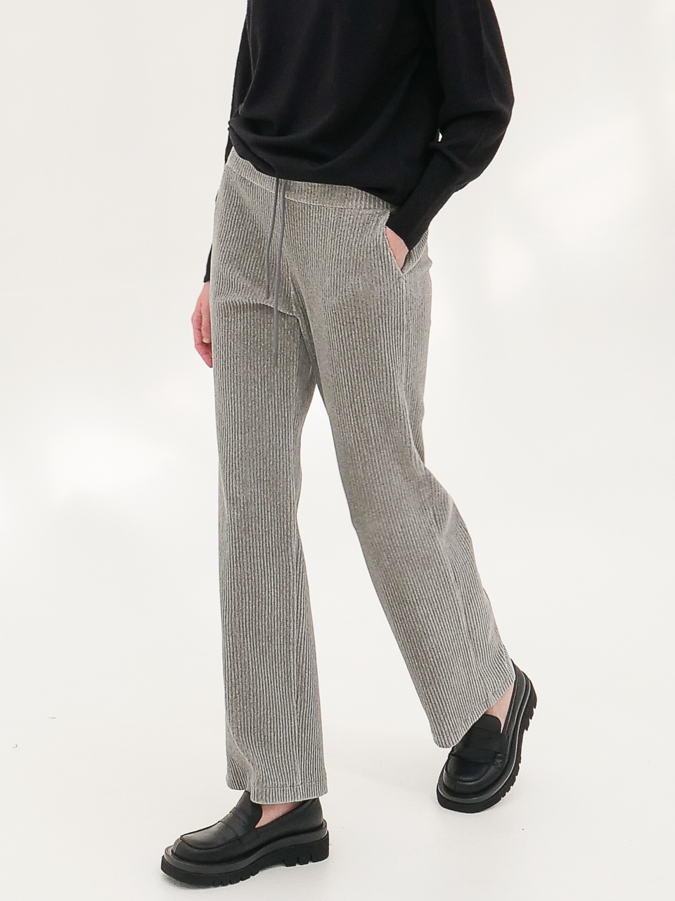 Corduroy Bending Pants _Grey