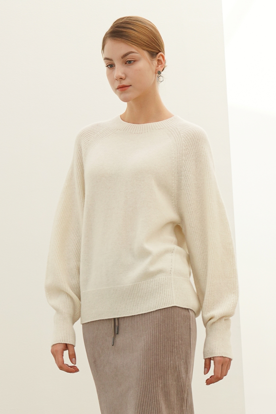 Raglan Cashmere Knit _Ivory