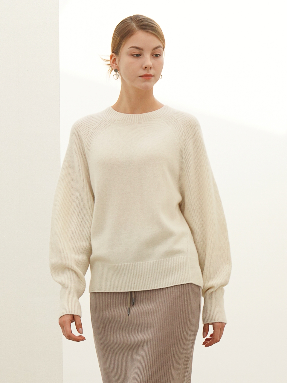 Raglan Cashmere Knit _Ivory