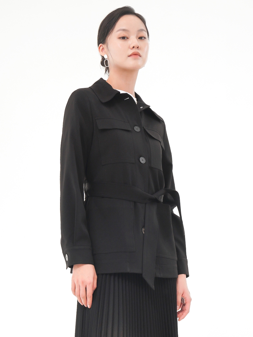 Pocket Single Jacket _Black