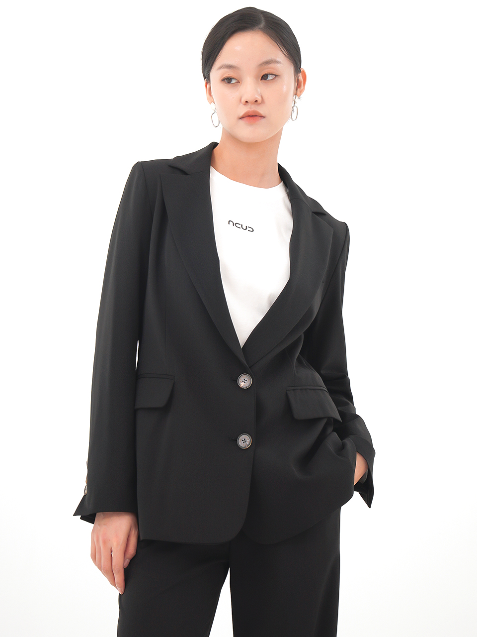 Two Button Single Jacket _Black