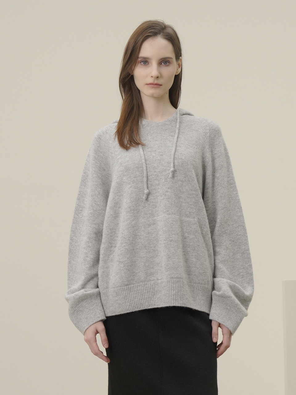 Wool Hoodie Knit _Grey