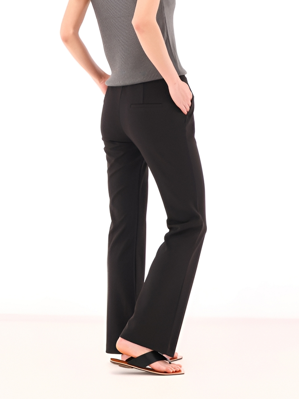 Crepe Bending Bootcut Pants _2 Color