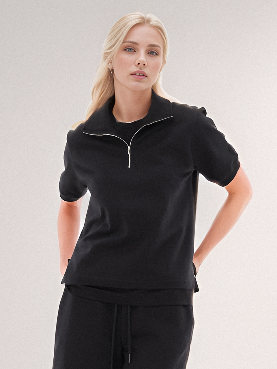 Half Zip-up Sweatshirt _3 Color