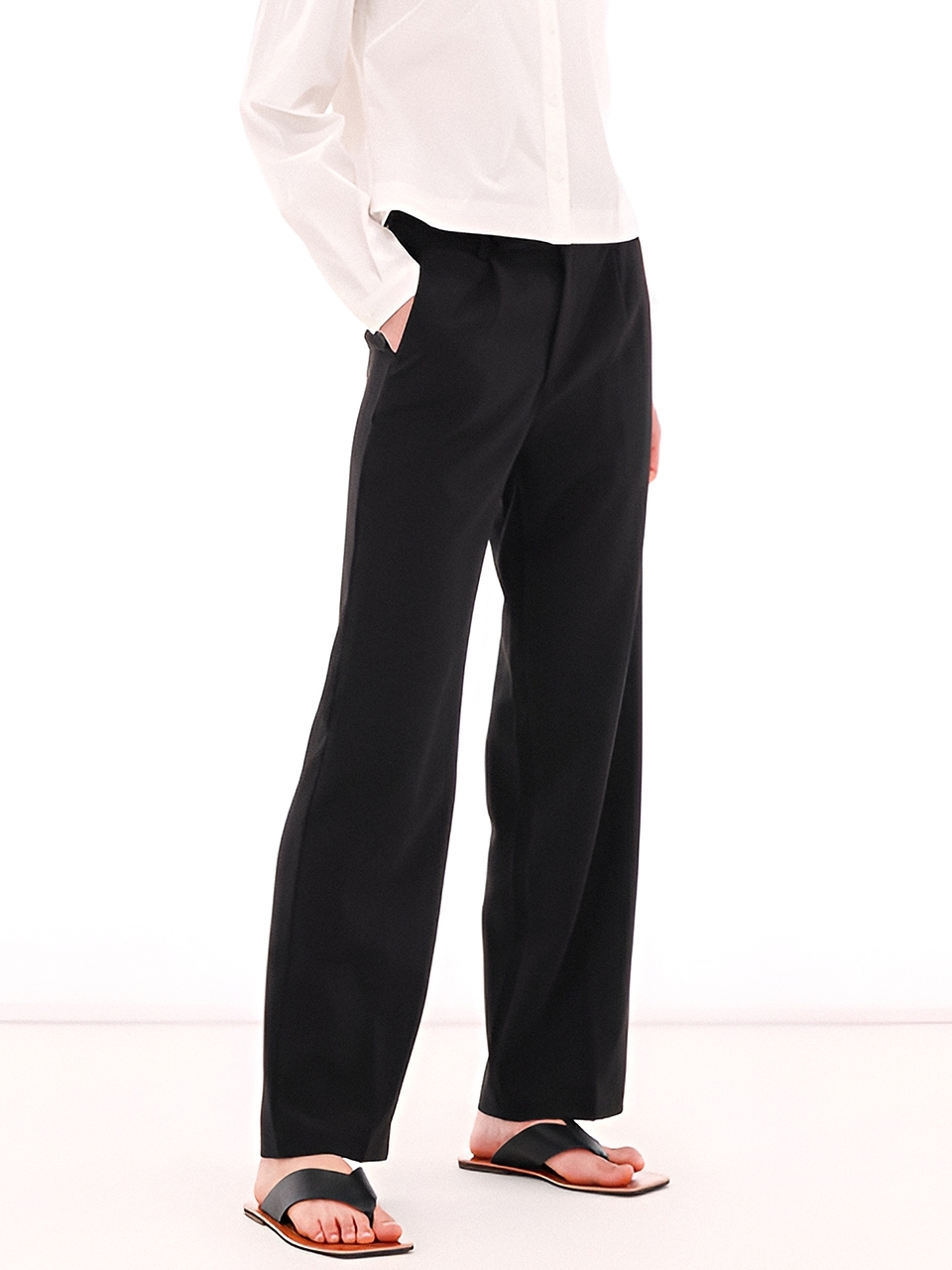 Light Semi Wide Slacks _2 Color