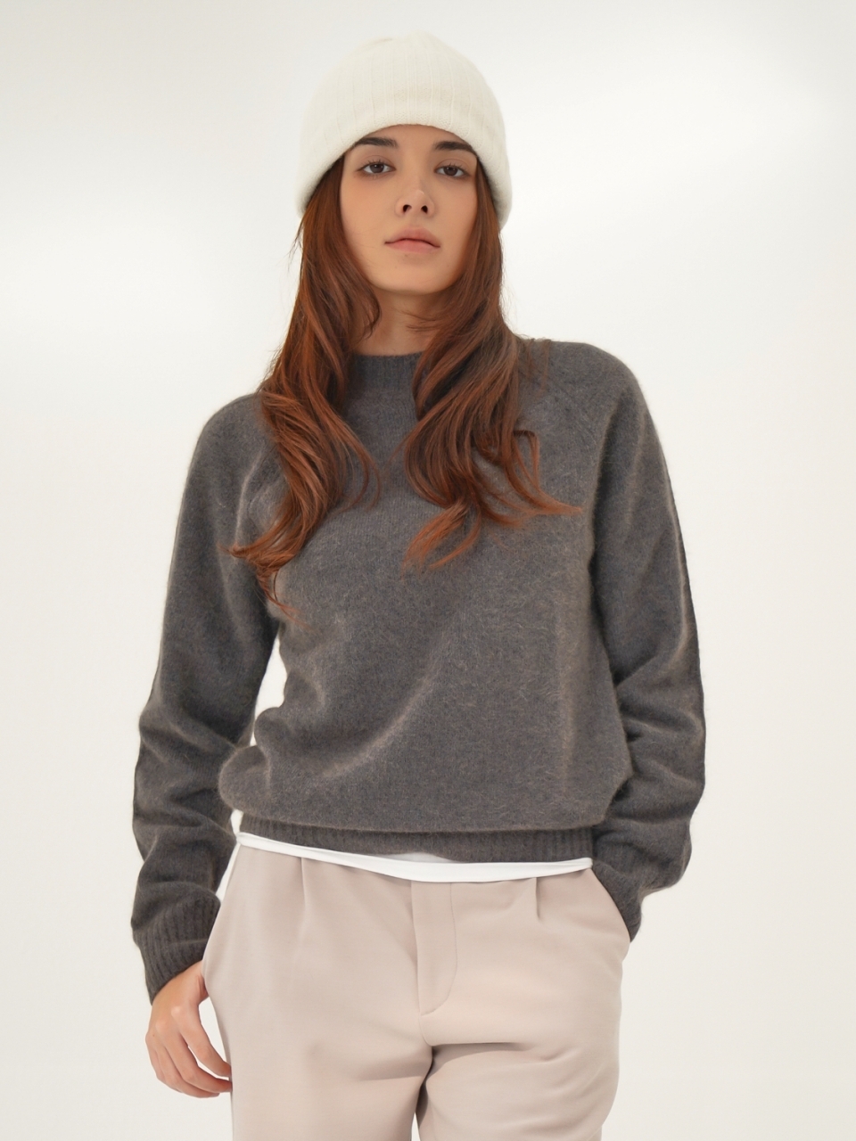 Raccoon 2 tone Knit _Grey
