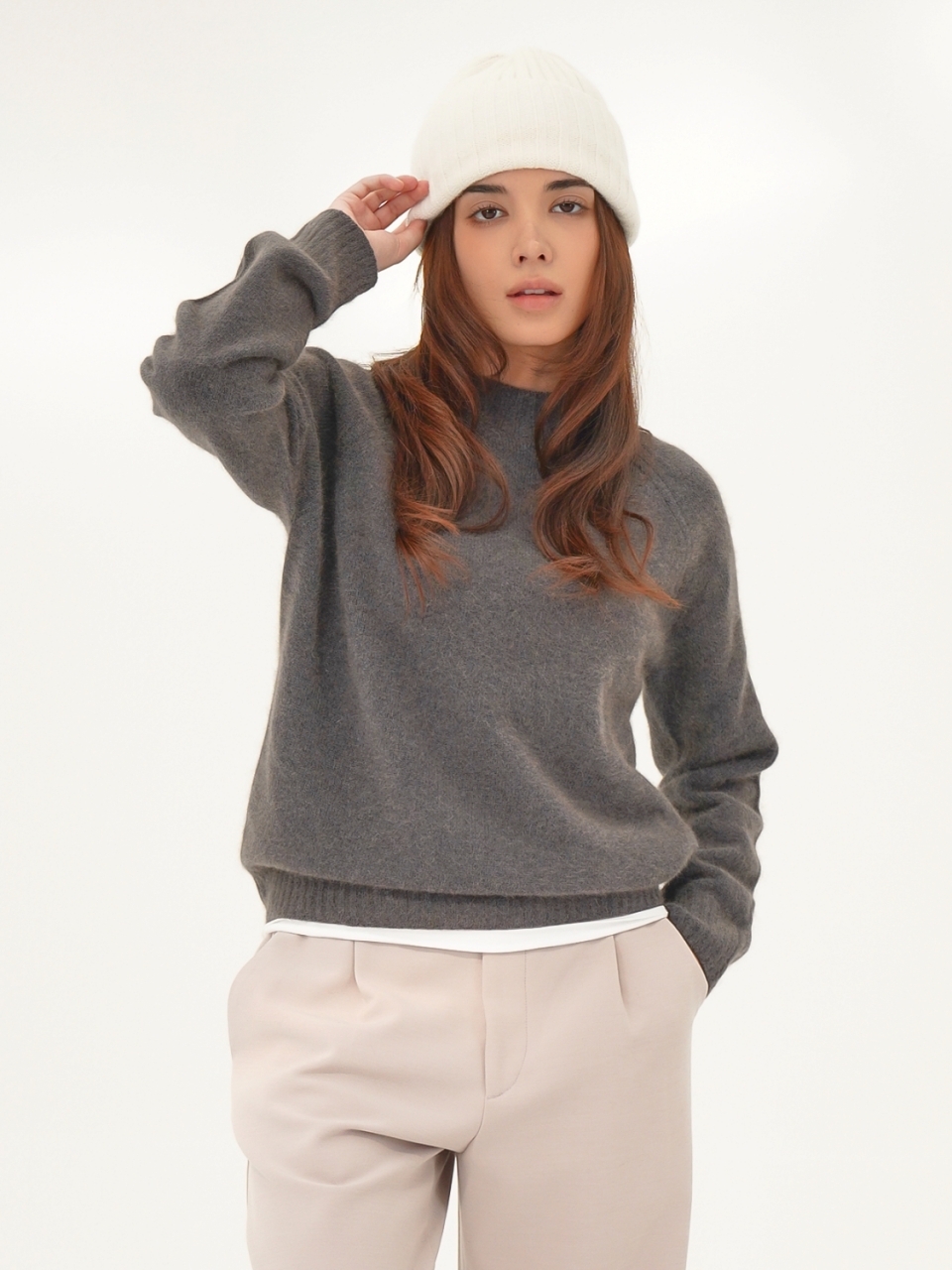 Raccoon 2 tone Knit _Grey