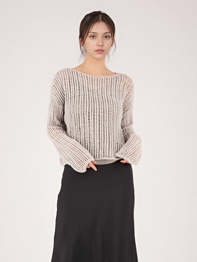 Cotton Mesh Knit _L.Grey