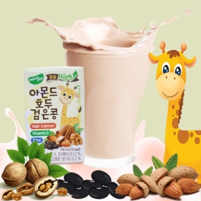 [네이처픽] 어린이 아몬드 호두 검은콩 두유 140ml 24팩