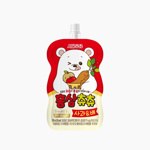 Red Ginseng CHUCHU Apple&Pear 10packs (1case)