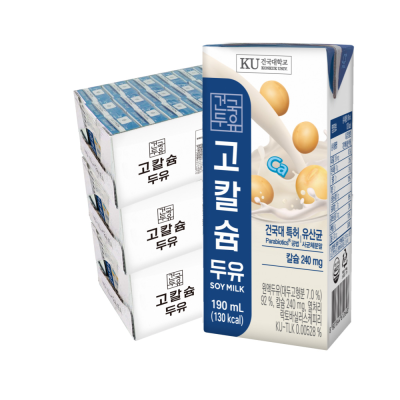 건국유업 고칼슘두유 190ml 72팩