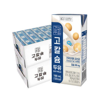 건국유업 고칼슘두유 190ml 48팩