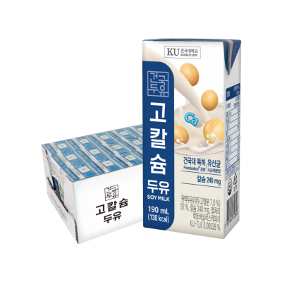 건국유업 고칼슘두유 190ml 24팩