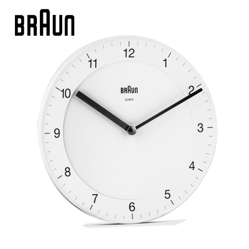 [BraunClock 브라운클락] BC06W 무소음 벽시계 화이트 본사보증