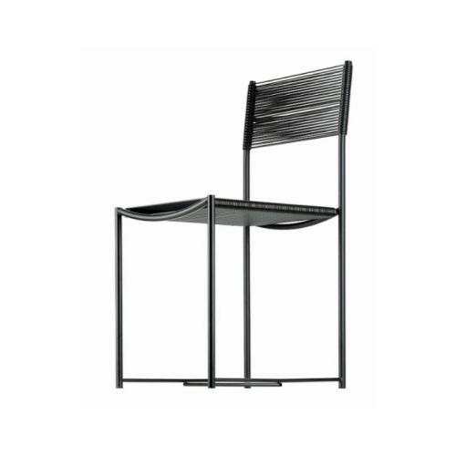 [Alias]Spaghetti Chair 101 Clear/Black PVC + Chrome Frame