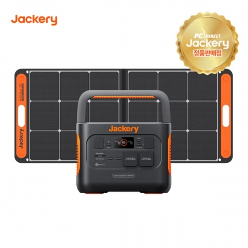 [잭커리 Jackery] 1000Pro+100W 휴대용 파워뱅크+태양광 패널 올인원 배터리 태양광 캠핑 차박 낚시 비상전력