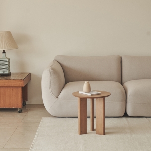 [빅세일 30만원 할인] 블롭 패브릭 소파 4인용 (쿠션2ea증정)