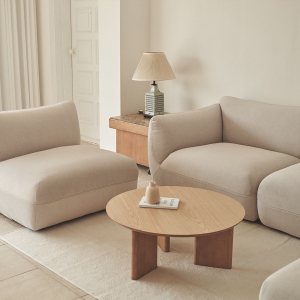 [빅세일 30만원 할인] 블롭 패브릭 소파 4인용 (쿠션2ea증정)