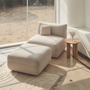 [빅세일 30만원 할인] 블롭 패브릭 소파 4인용 (쿠션2ea증정)