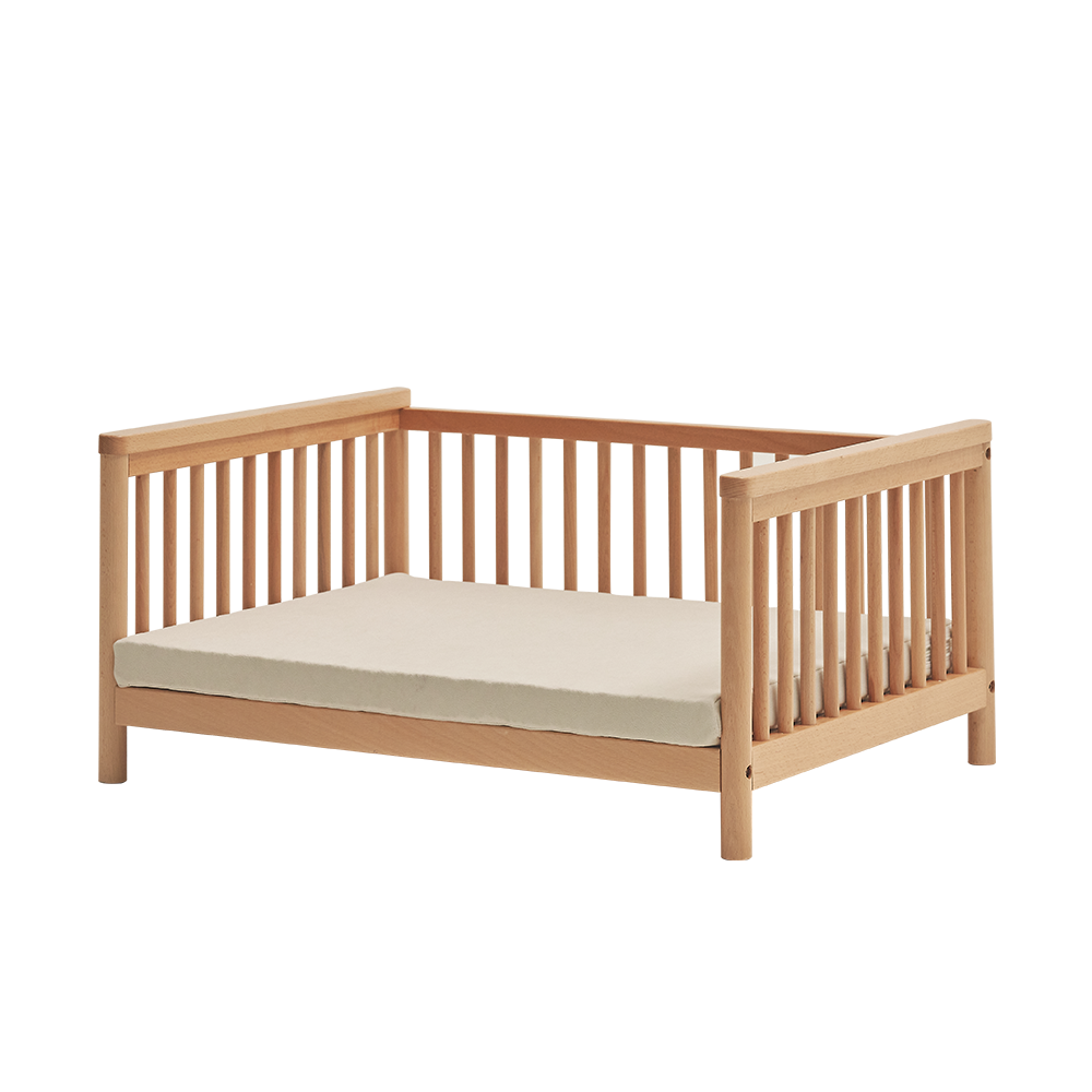 E0등급 바라 펫베드+매트 원목 강아지침대