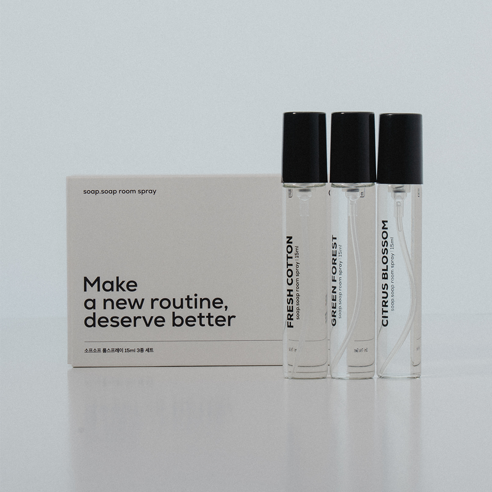 1555 소프소프 룸스프레이 15ml 3종 SET