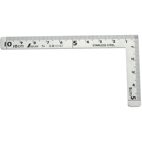 직각자 S-12101 (10x5cm) / 신와 미니직각자