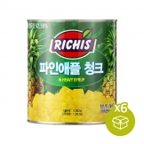 [박스할인][리치스] 파인애플 청크 3kg x 6개