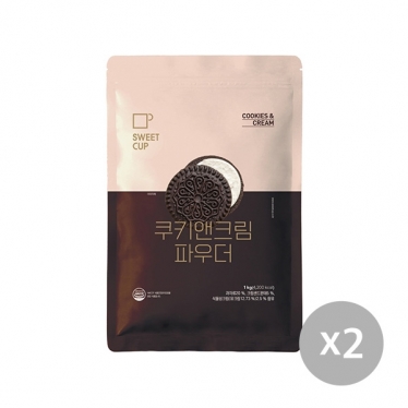 [스위트컵] 쿠키앤크림 파우더 1kg x 2개