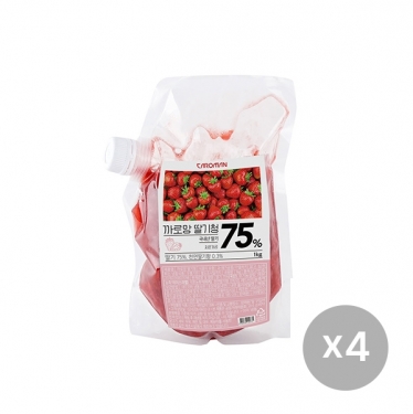 [까로망/업체직배송] 딸기청 1kg x 4개