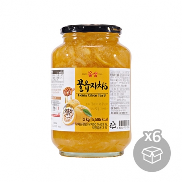 [꽃샘식품] 꿀유자차S 2Kg 6개(1박스)