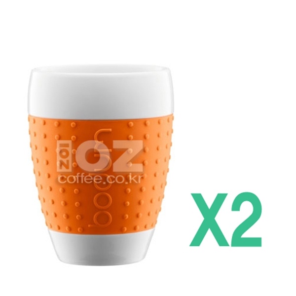 [특가할인] 보덤 파비나 도자기 컵 2P 오렌지 400ml(11156-106)