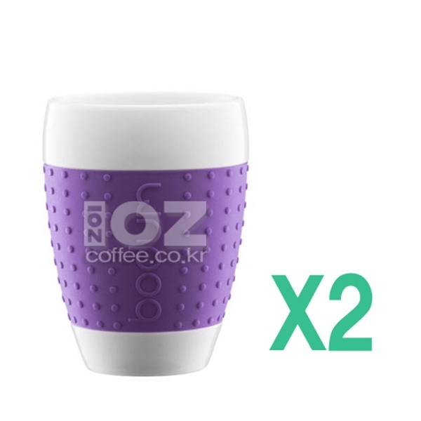[특가할인] 보덤 파비나 도자기 컵 2P 퍼플 400ml(11156-278)