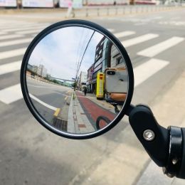 [비쿨]자전거 바앤드 백미러/BM-120 자전거 80mm 거울 핸들바 후사경