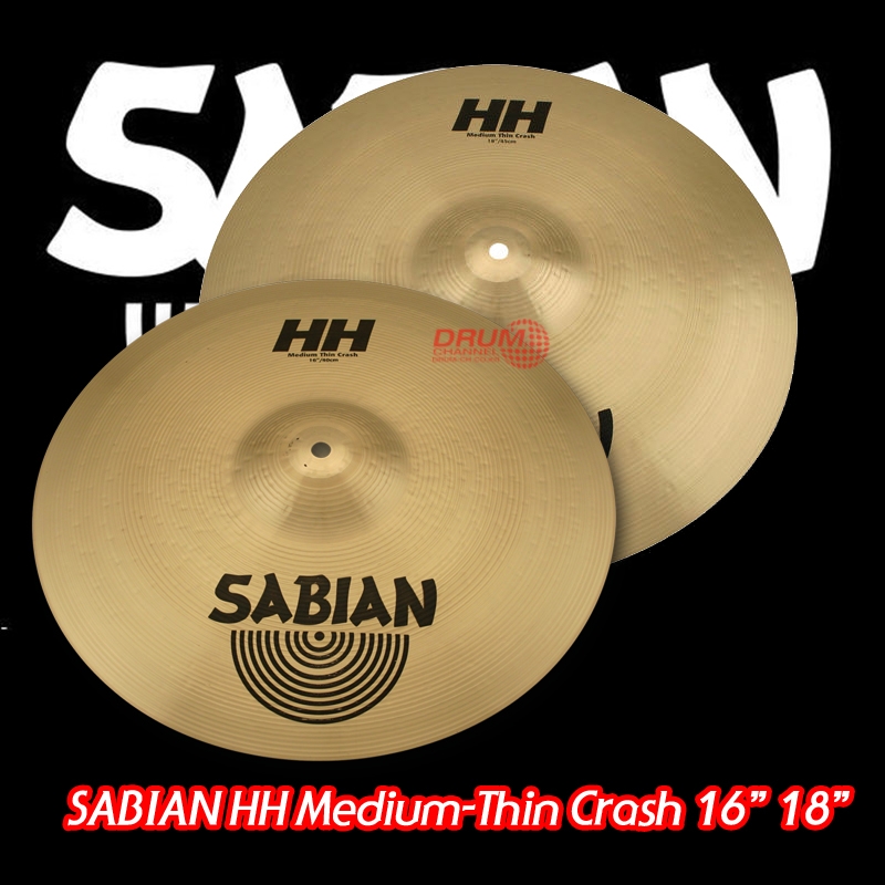 Sabian Hand-hammered HH Medium-Thin Crash 16/18inch