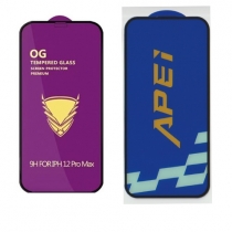 17시리즈 입고/ 골든아머/Apei 퍼플 투명 풀커버 강화유리필름(접착제보강)