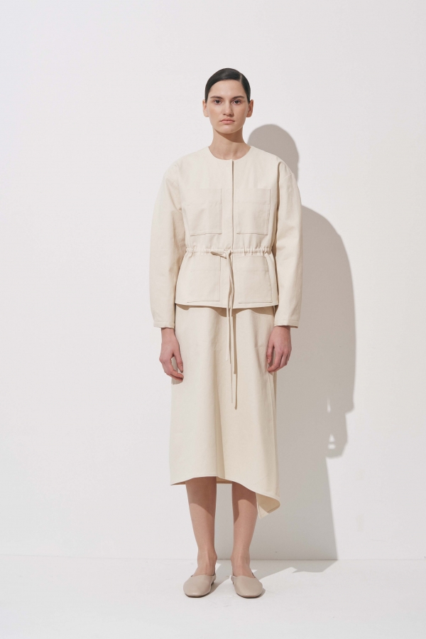 #09-  RAW COTTON DRESS- OFFWHITE - 1차 리오더