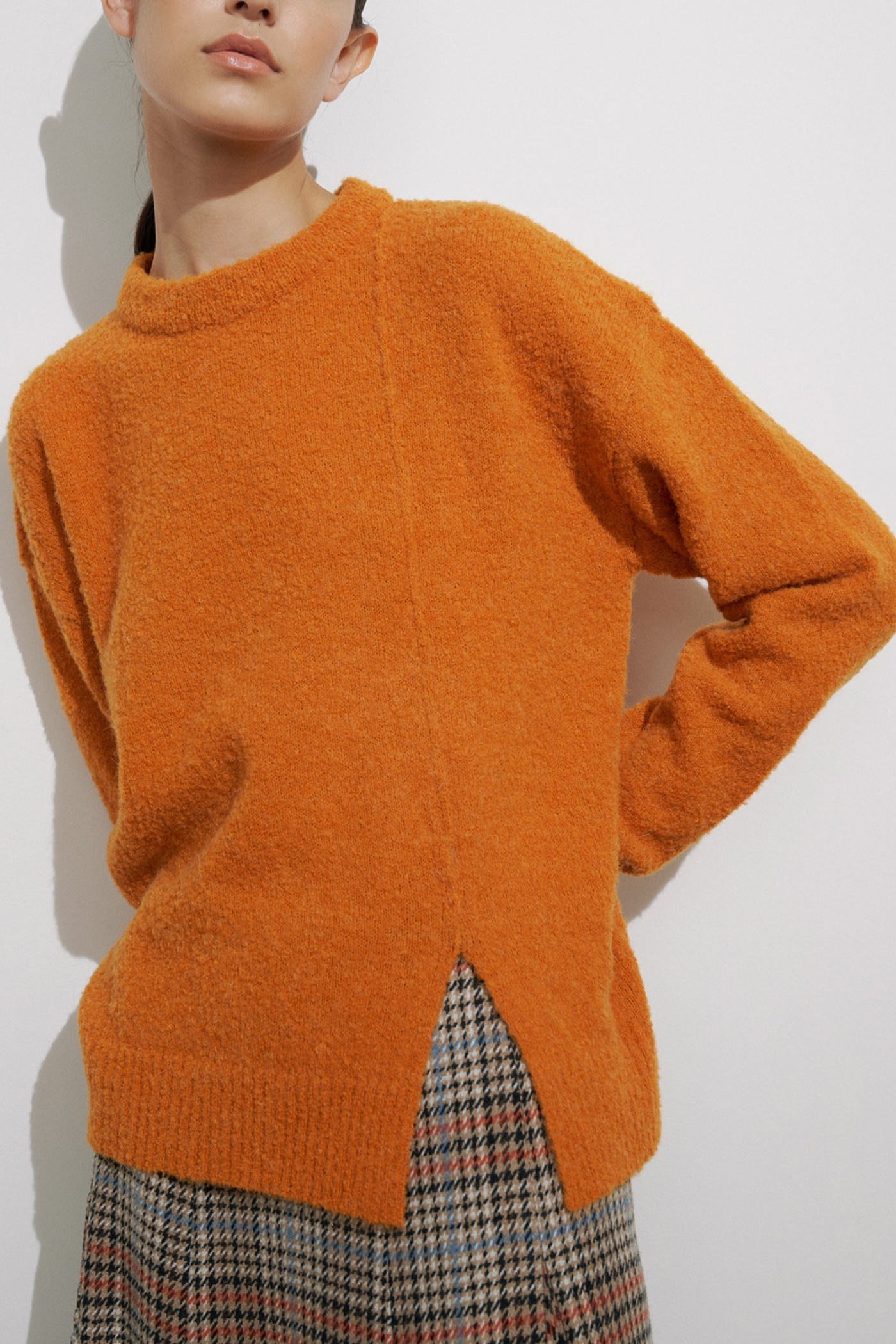 #10 ALPACA BOUCLE KNIT - ORANGE - 50% OFF SALE