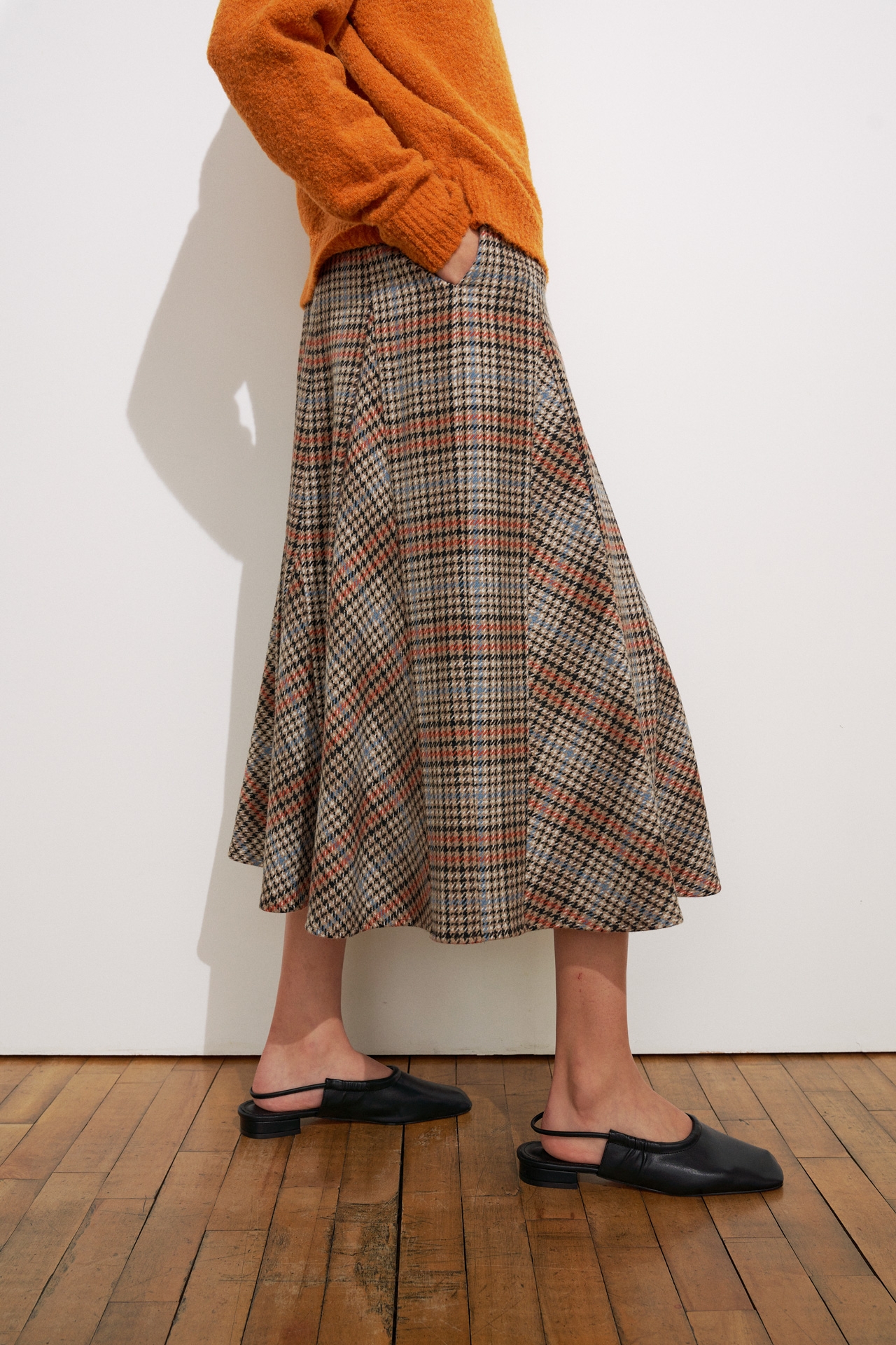 #10 WOOL CHECK SKIRT