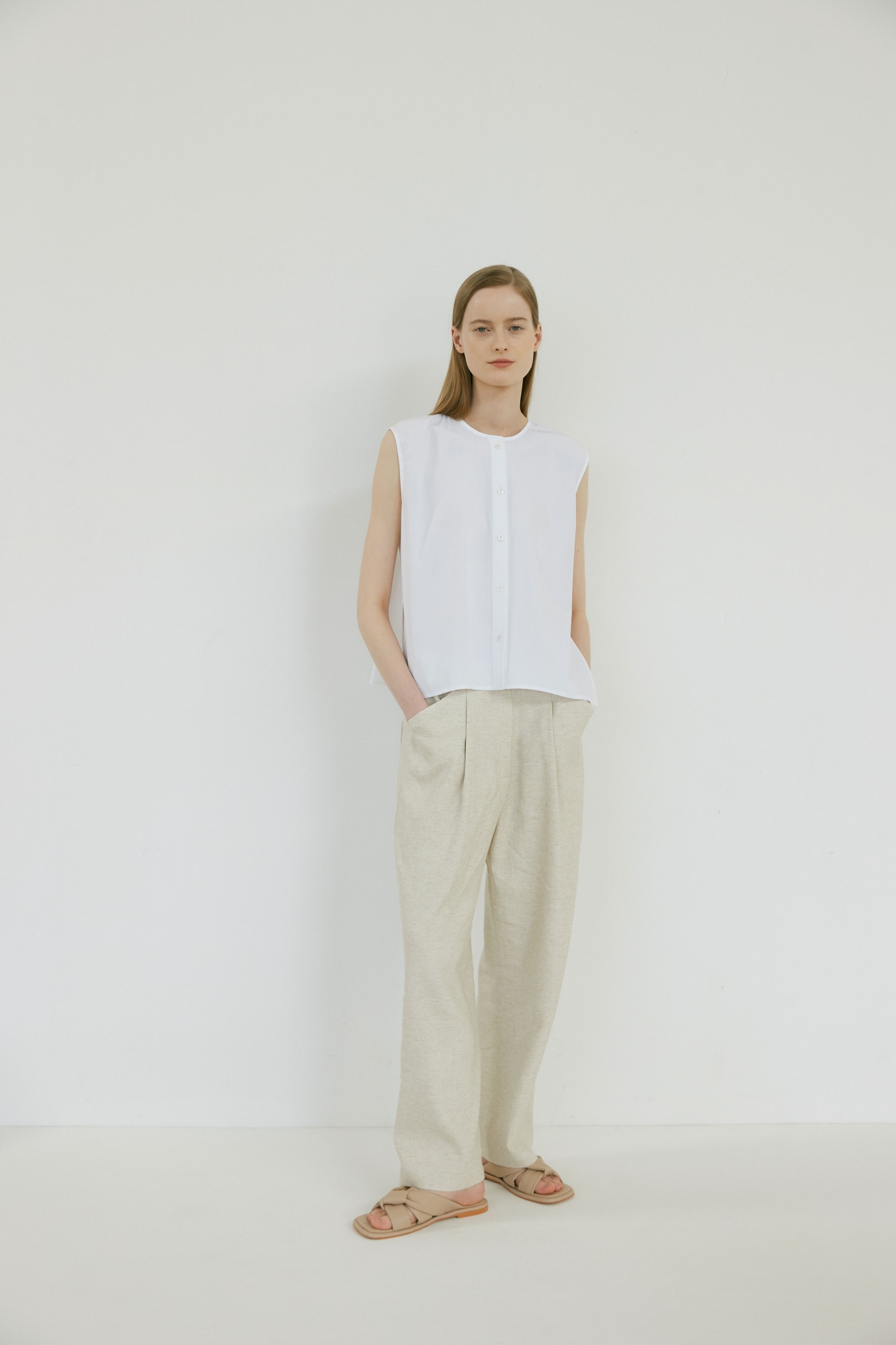 #11 LINEN NATURAL PANTS