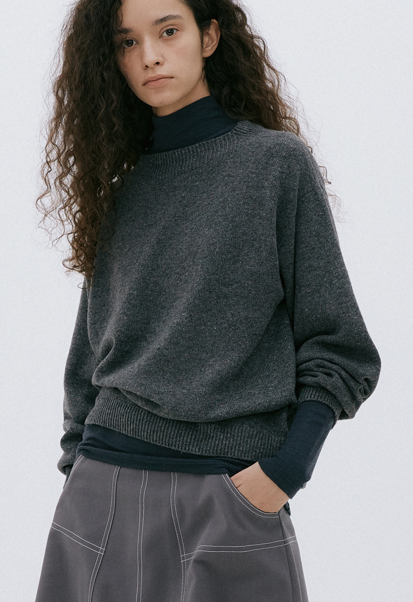 THE NEW CASHMERE WOOL KNIT - GREY