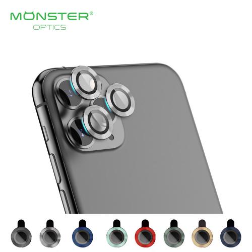 몬스터 옵틱스 아이폰12 프로/12 프로 맥스 - 메탈 아머 카메라 렌즈 강화유리