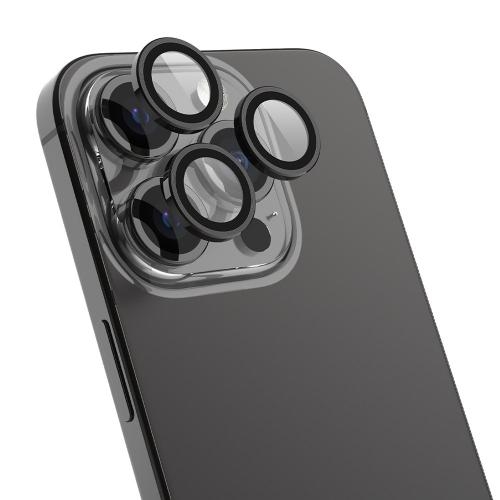 몬스터 옵틱스 아이폰15 프로/15 프로 맥스 - 메탈 아머 카메라 렌즈 강화유리