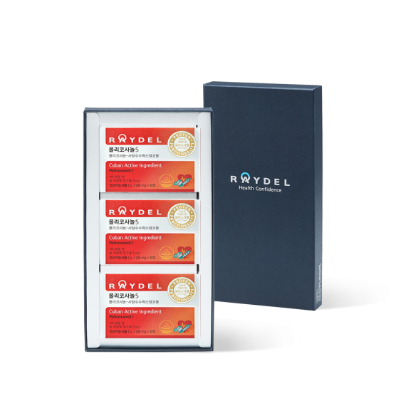 식약처 기능성 인정 쿠바산 레이델 폴리코사놀5 30정 3박스 3개월분