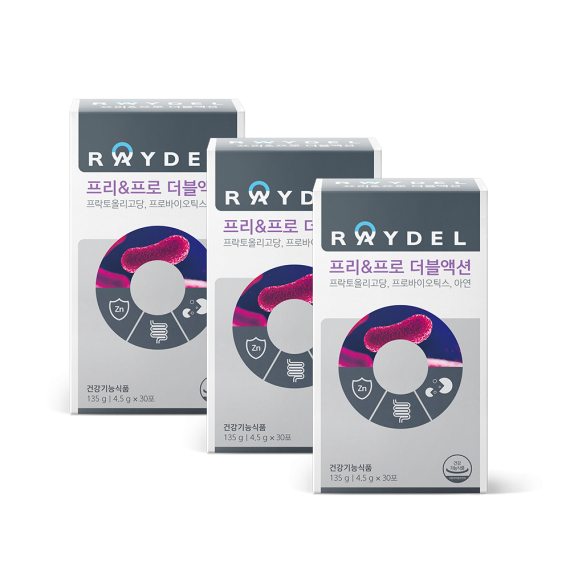 장 건강 유산균 11종 레이델 프리&프로 더블액션 30포 3박스 3개월분