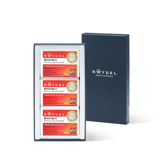 식약처 2중 기능성 인정 쿠바산 레이델 폴리코사놀20 30정 3박스 3개월분