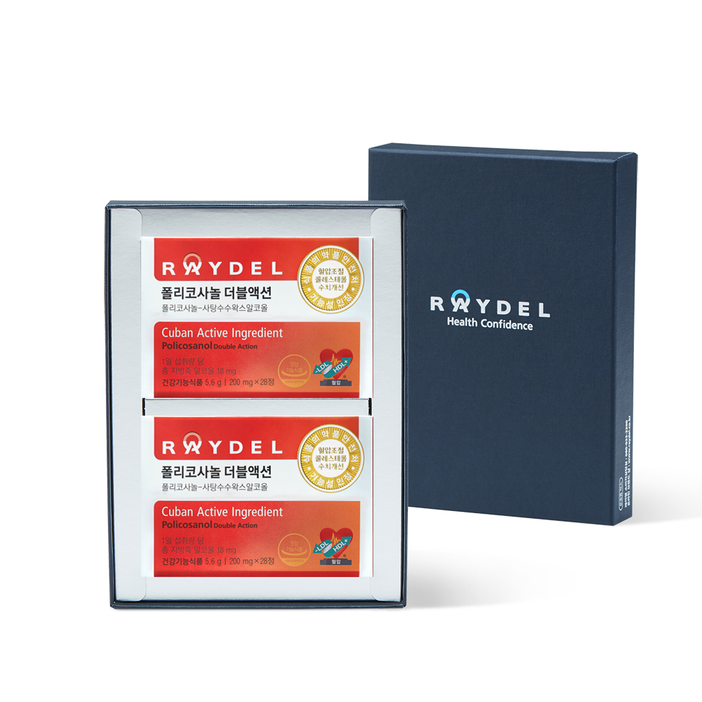 식약처 2중 기능성 인정 쿠바산 레이델 폴리코사놀 더블액션 28정 2박스