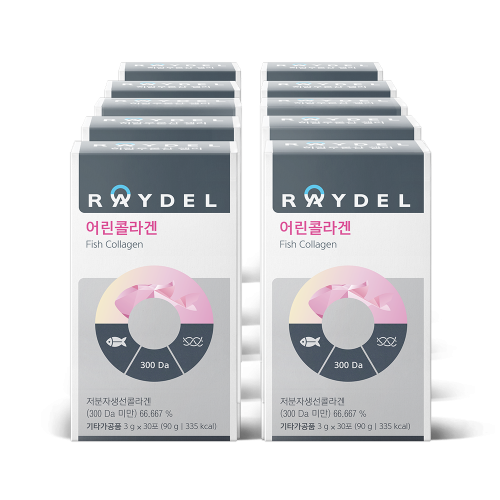 일반식품 저분자피쉬콜라겐 레이델 어린콜라겐 30포 10박스 5개월분, 소비기한 2027.04.15까지